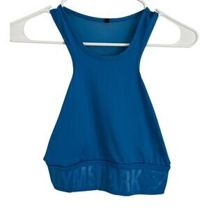 Gymshark Enhanced Cutout Blue Sports Bra - Size Small